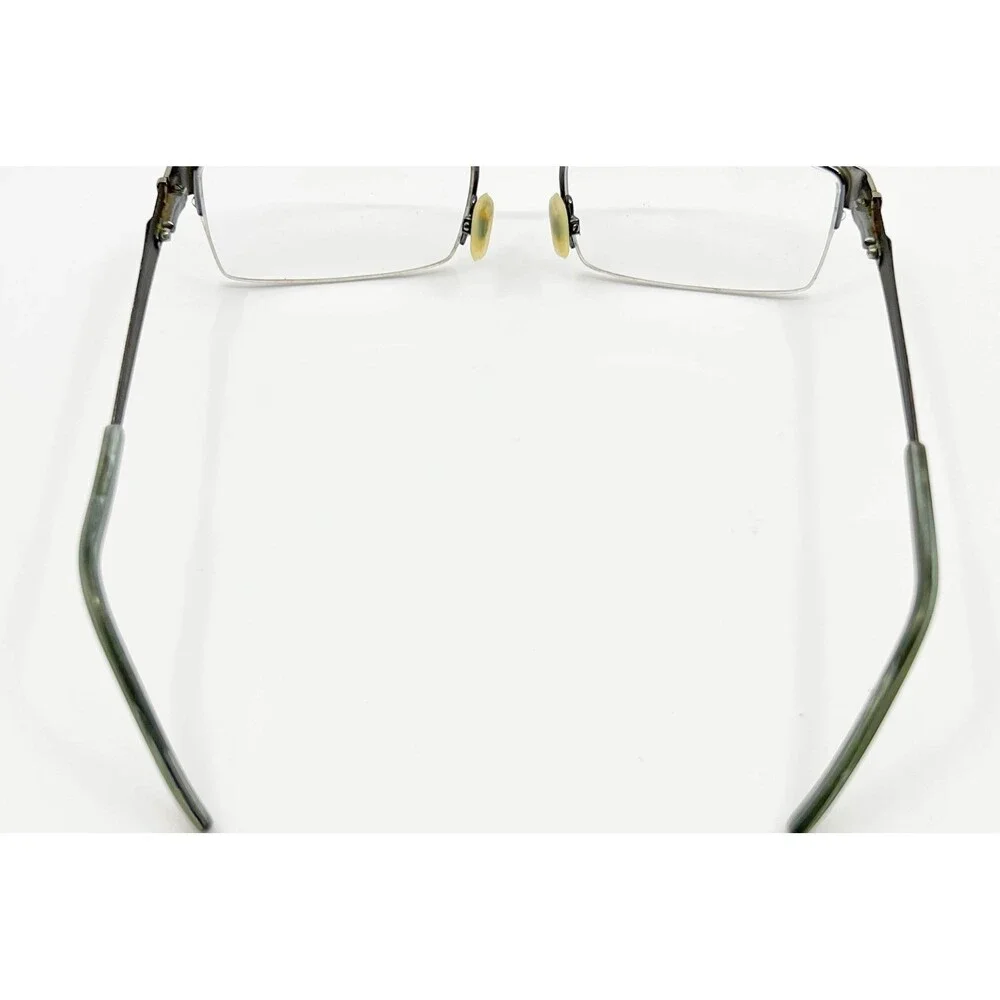 Tura Eyeglasses Mens Blue Semi-Rimless Rectangular Frames 54-18-140
